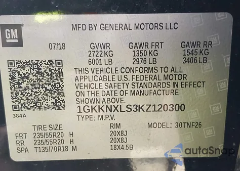 2019 GMC Acadia Denali from USA, damaged, VIN 1GKKNXLS3KZ120300